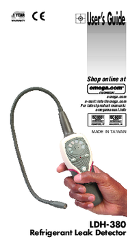 Thumbnail of document Manual - LDH-380 Refrigerant Leak Detector